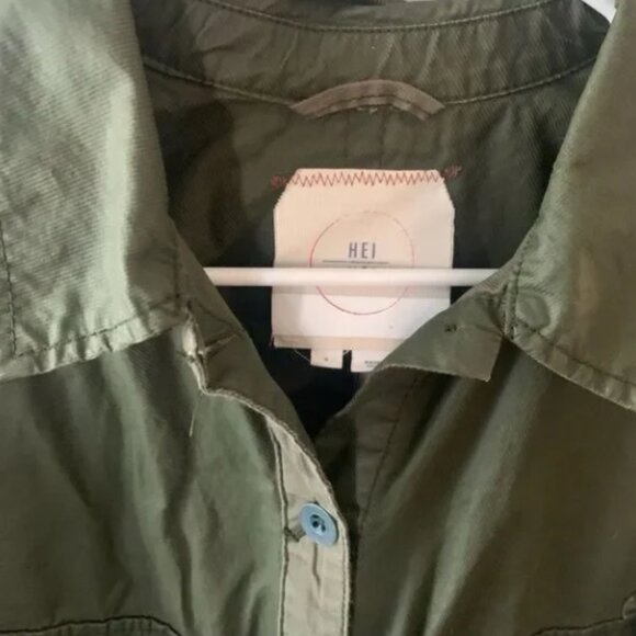 Hei Hei Anthro Green Cropped Waxed Utility Jacket - Picture 4 of 4